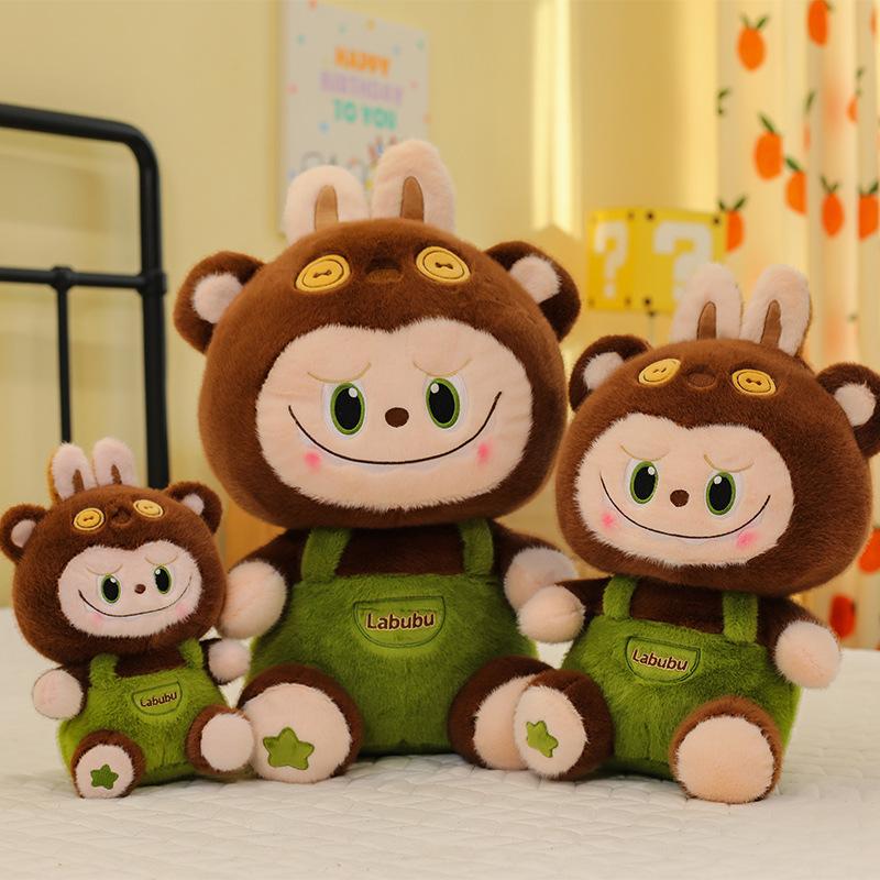 Bear Hat Creative And Strap Pants Cartoon Plush Doll Pillow For Gift