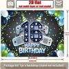 1pc 16th Birthday Party Background Banner - Vibrant Game Controllers and Balloon Design, Polyester Fabric Banner
