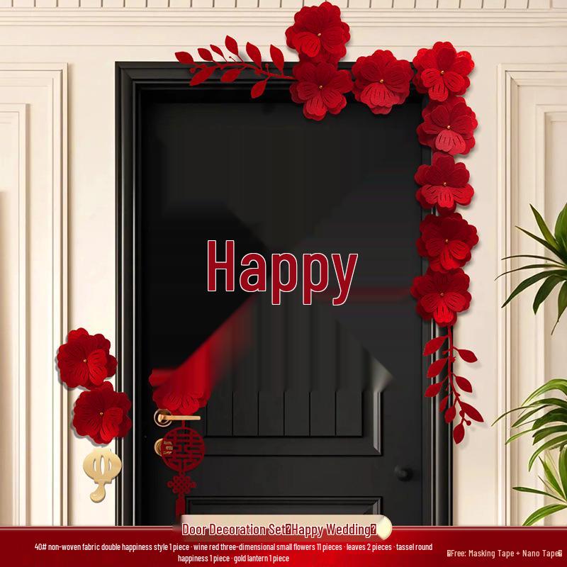 3D Doppel-Glück Hochzeitslaternen zur Dekoration - Hängende Ornamente für Hochzeitszimmer, Wohnzimmerdecke, Seite von Braut & Bräutigam.