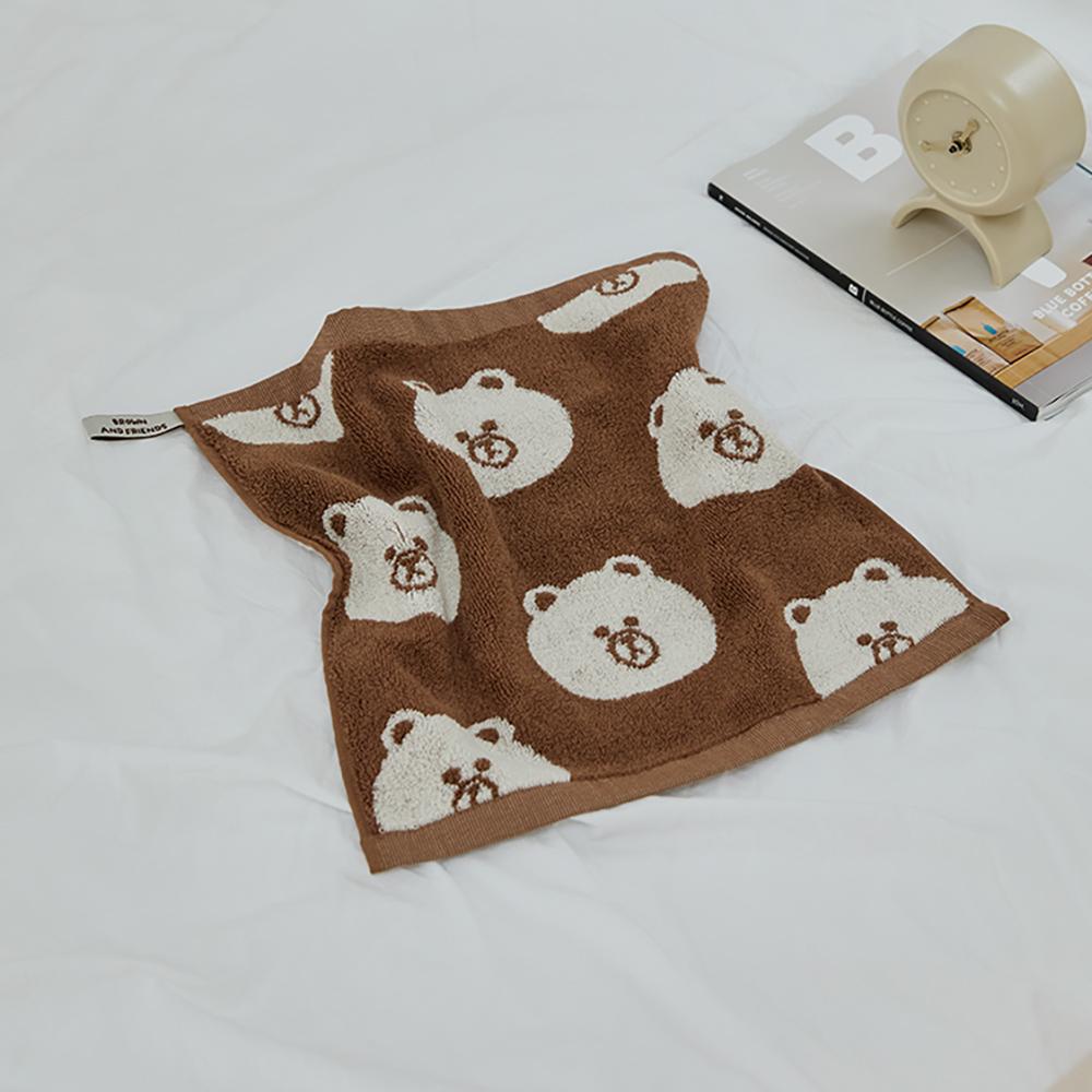 Line Friends Songwol Brown Basic Hand Towel