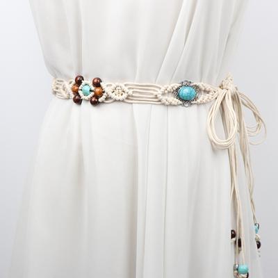 Woven Belt with Personalized Decorative Waist Chain