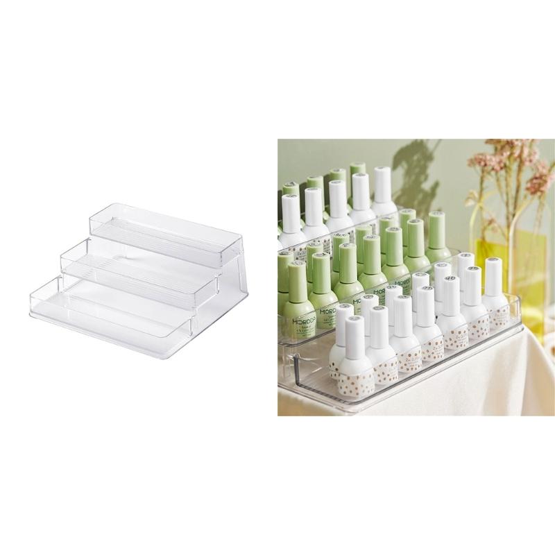 Stylish Doll Display Stand 3 Tiers Desktop Perfumes Shelf Cosmetic Organizer Rack Desktop Makeup Organizer for Women