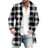Spring New Men's Pocket Versatile Daily Retro Stand Up Collar Medium Long Woolen Coat Men's Casual Coat Men's Clothing