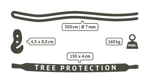 Mounting Kit For Treemount Hammock Seats - Black