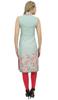 Bimba Women's Sleeveless Black Floral Printed Tunic Designer Kurta Kurti-10