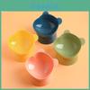 High-legged Cat Bowl Nordic Style Cartoon Neck-guard Anti-overflow Plastic Elevated Prevent Cervical Disease Pet Bowl