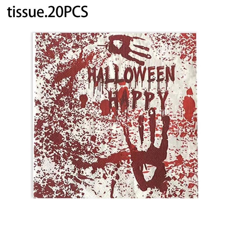 20pcs/Pac 33*33cm 2-Ply Disposable Party Napkin Halloween Pattern
