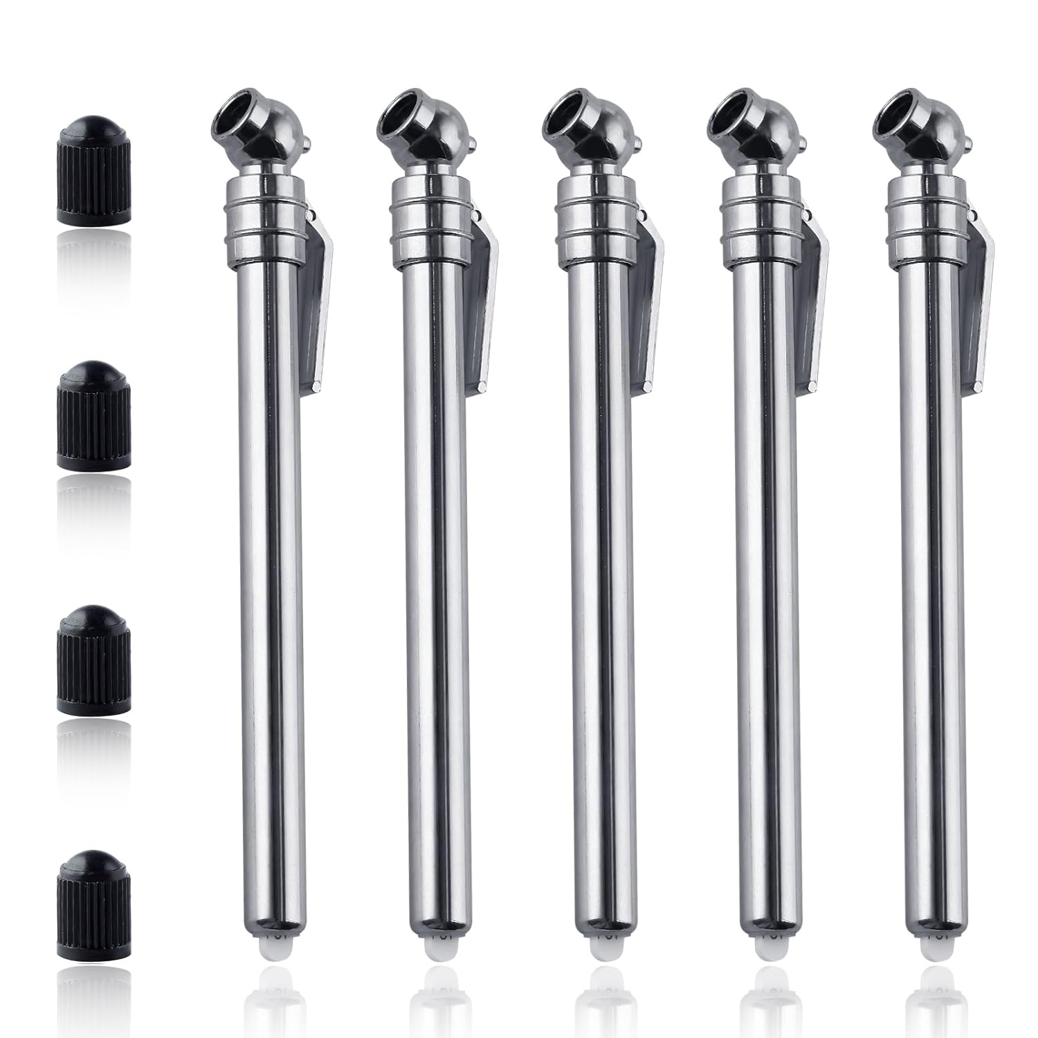 

5PCS Pencil Tire Pressure Gauge 5-50PSI Mechanical Air Gage with Pocket Clip - Tire Pressure Checker for Cars, Pickups, RVs, Bicycles