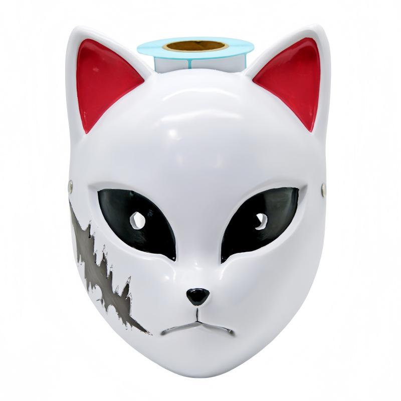 

Маска Сабито из «Истребителя демонов» красная и черная для глаз из смолы на Рождество и Хэллоуин Black Eye