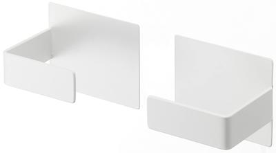 Yamazaki Jitsugyo 5225 Magnetic Clip-on Kitchen Paper Holder, White, Approx. W10XD7.5XH10cm (per Piece), Plate, Large Type Compatible