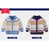 Thick Fleece Lined Striped Casual Sweater For Little Boys Kids