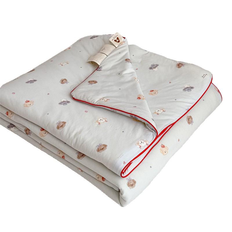 A-Class Milk Cotton Soy Fiber Summer Cool Quilt: Machine Washable for Dorms & Kids, Perfect for AC Use