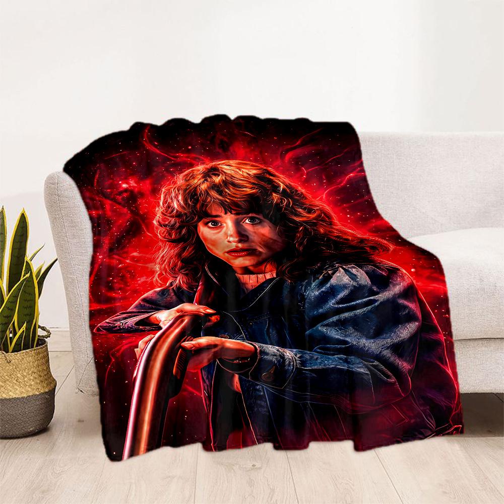 Stranger Things Artwork Suitable Blanket for Offices, Travel, Living Rooms Also a Good Gift for Friends and Family Suitable for All Seasons.