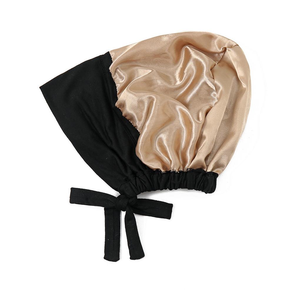 

Polyester Adjustable Chemotherapy Cap With Tie Back For Women And Elderly чёрный