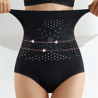 Women Seamless Panties With High Waist Tummy Control Belly Shaper Hollow Out Briefs Postpartum Body Shaping Underpanties