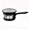 P.O.S. Moomin Muurla Enamel Black Jam Milk Saucepan, approximately 250 x 105 x 145 mm