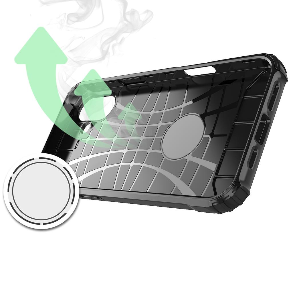 Pancerne hybrydowe etui na iPhone 16e Hybrid Armor - czarne