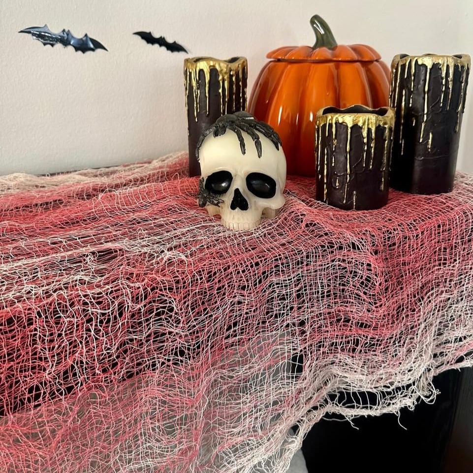 110 ks Halloweenská gáza Hororová síťovina Pavučina Duchové Tkaniny Závěsná gáza Strašidelné domy Make-up party DIY Scénické rekvizity