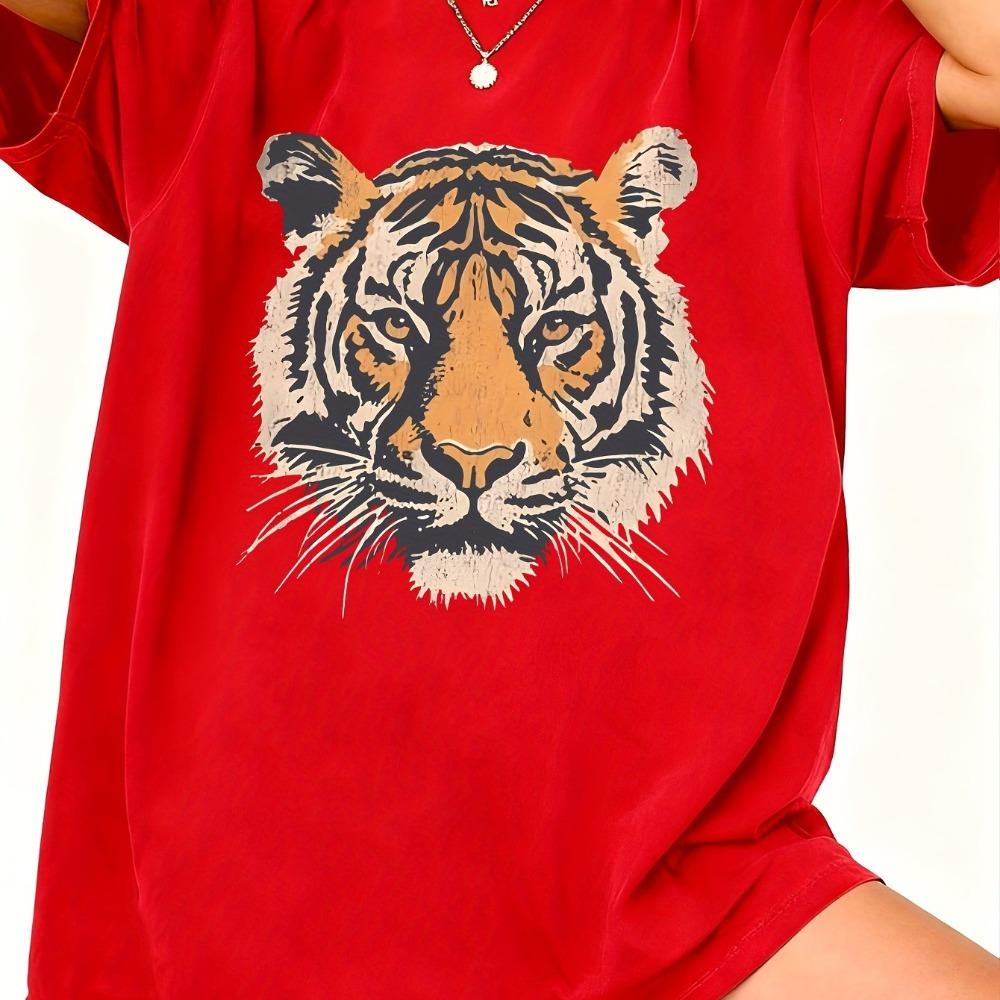 Retro Street Animal Tshirt 90s Tiger Enthusiast Summer New Unisex Casual Fashion Tshirt