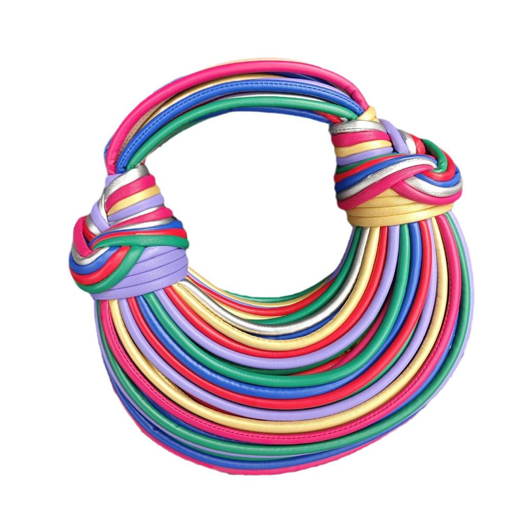 Fashion Handbag Bag Women'S High Sense Niche Design Personalized Noodle Bag Foreign Style Messenger Bag Women'S Tide Weaving