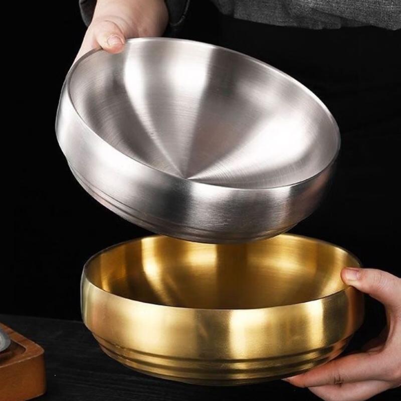 Lu Feng Lai Korean Style Double-Layer Stainless Steel Bowl