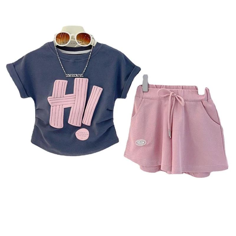 Tshirt Fashion Short Girls Summer Shorts Casual Suit