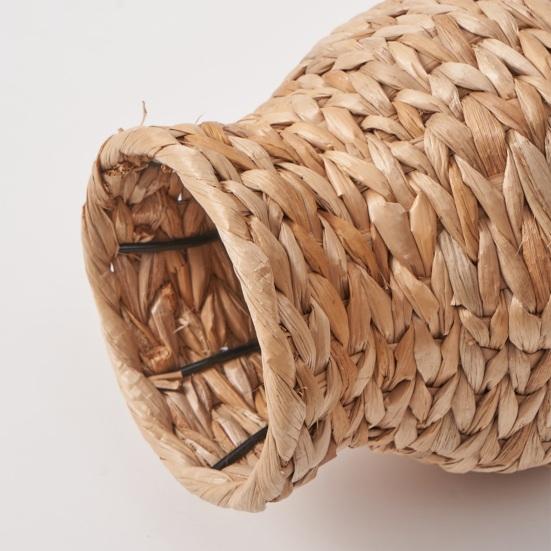 Rattan Vase Small Braided Boho Vase for Pampas Grass Flower Arrangement Rustic Farmhouse Handwoven Wicker Vase Basket for Table