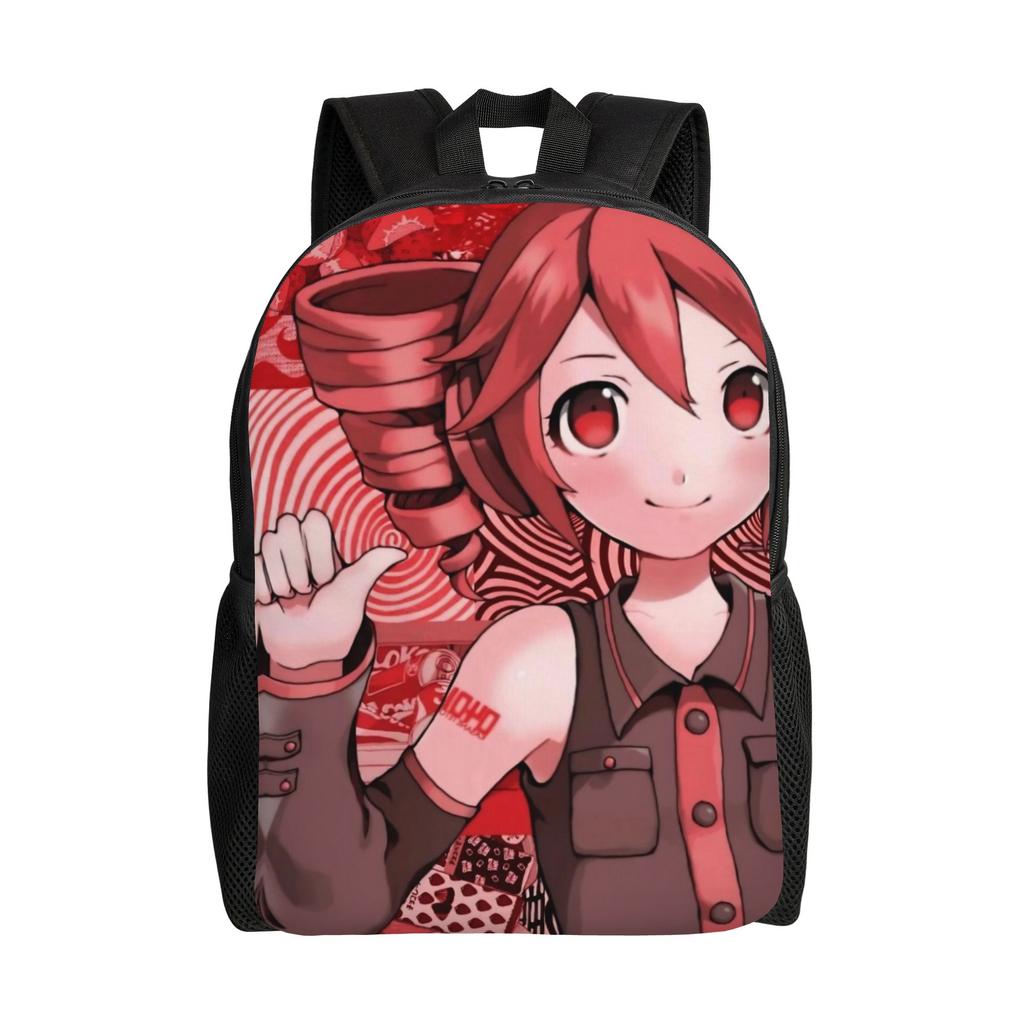 Cartoon Kasane Teto Rucksack für Männer Frauen Teenager High School Arbeits-Tagesrucksack Laptop Computer Leinwandtaschen Sport