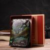Women's Textured Vertical Purse with a Zipper Coin Holder Made of Genuine Leather with Snake Embossing CANPELLINI 21732 Multicolored