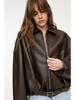 Women's Retro Spring Pilot Jacket: Faux Leather Casual Top Coat - American and European Style