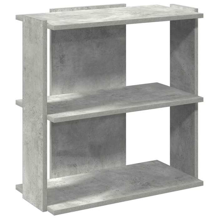 VidaXL Bibliothèque à 3 niveaux gris béton 60x30x60 cm bois ingénierie, étagère, étagère à livres, étagère de rangement, 860250