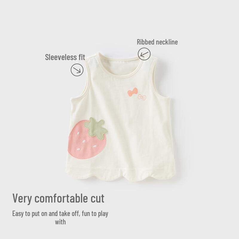 David Bella Girls' 5A Antibacterial Sleeveless Vest Top