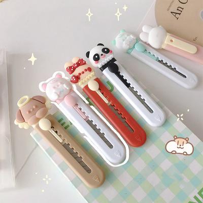 Mini-niedliches Caroon-Allzweckmesser für Studenten, kleiner Kawaii-Brieföffner, Clip, Papier für Büro, Studentenbedarf, Bürozubehör