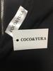 Coco Yuka Tight Sexy Mini Dress with Zipper and Sleeveless Chest Size & Women's (Black, S)