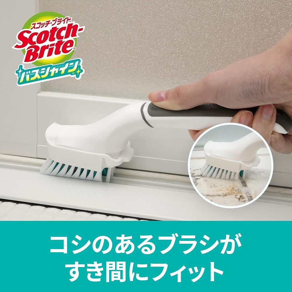 Brosse de nettoyage pour salle de bain 3M Scotch-Brite Pratique Remplacement Shine Bath B-552J+R