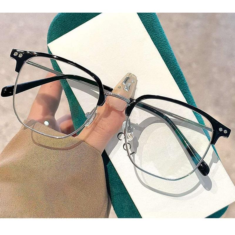 New Super Light Half-frame Glasses For Women Fashion Large Frame Face Small Eyes