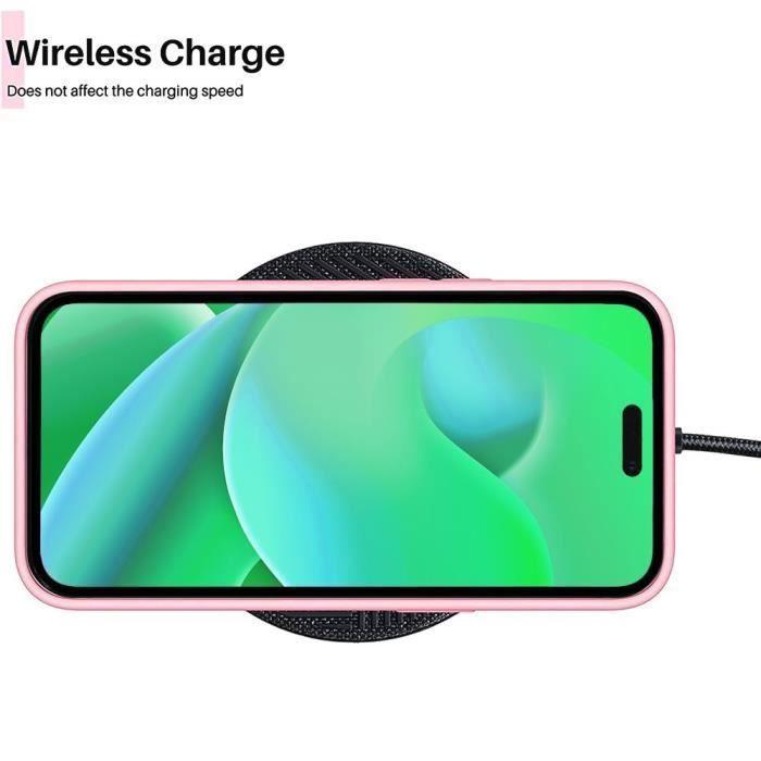 Coque de Protection - E.F.CONNECTION - pour iPhone 14 Pro Max - Rose Mat - Souple - Antichoc