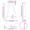 VidaXL Dining Table Legs In A-Shape, 2 Pieces, Black, 50 X (72-73) Cm, Steel 4012844