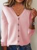 Women's Long Sleeve Knitted Cardigan: Plus Size Spring-Summer Sweater Coat