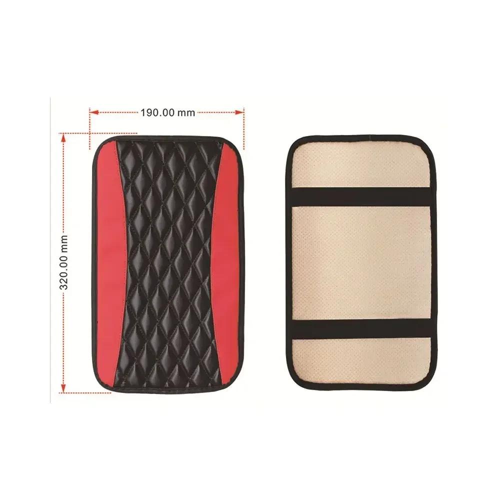 Universal Car Armrest Box Cover-PU Leather Non-Slip Pad, Anti-Scratch&Breathable, Comfort Cushion for Driving Fits Most Vehicles