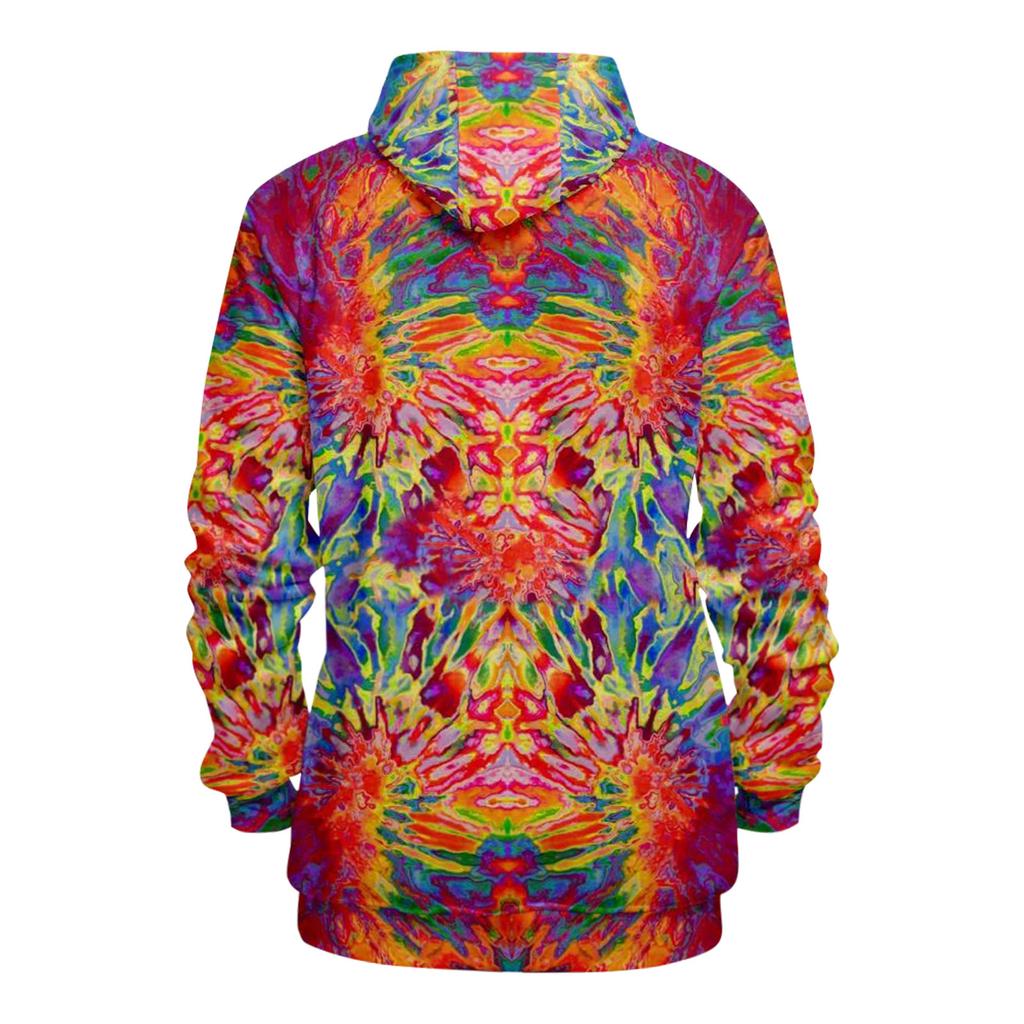 Fashion Print Loose Men's And Women's Long Sleeve Hooded Sweater