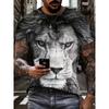 Fashion Men's Crew Neck Short Sleeve 3D Casual Color Printing Casual Short Sleeve Crew Neck T-Shirt