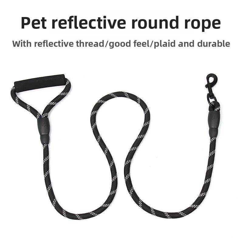 Pet Walking Rope With Reflective Circle Strip For Nighttime Dog Exercise