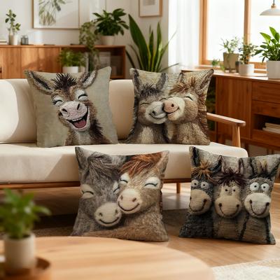 Lachendes Esel Cartoon Kissenbezug Dekoration Zimmer Geschäft Auto Bestes Home Office Kaffee Kissen Sofa Druck Nordische Schlichtheit Hit