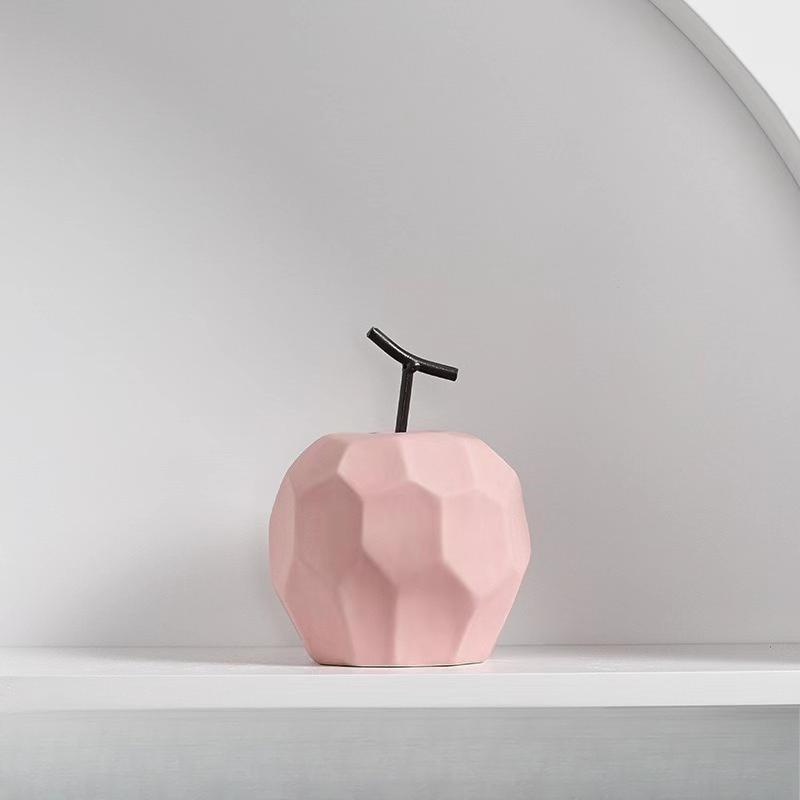 Ceramic apple pear ins wabi sabi style decoration simple living room TV cabinet home decoration fruit decoration