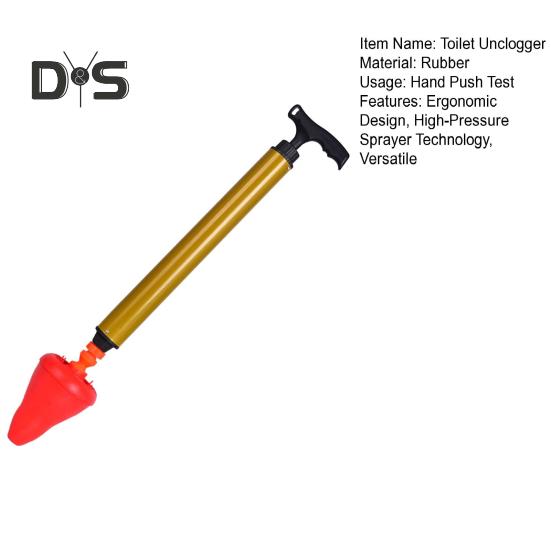 Toalettfrigjører Stempel Høytrykkssprøyteteknologi Gjenbrukbar Fjern blokkering Toalett badekar Dusj Avløp Tilstopping Verktøy for oppheving av tilstopping
