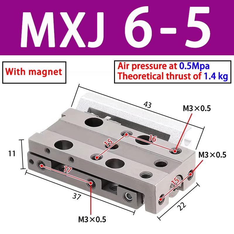 With Magnet Original MXJ Mini Single Axis Aluminum Alloy Air Sliding Table Pneumatic Cylinder MXJ4 MXJ6 MXJ8-5/10/15/2-C/CS/CT/P