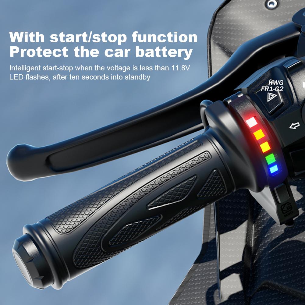 12V Molded Grips 5-Gear Adjustable Temperature USB-C Motorcycle Hot Grip 22mm Motorbike Scooter Electric Heated Grips Anti Slip
