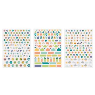 Stickers - MEGACREA DIY - 363 Pieces - 0.6 To 1.7 Cm - Mixed - Child