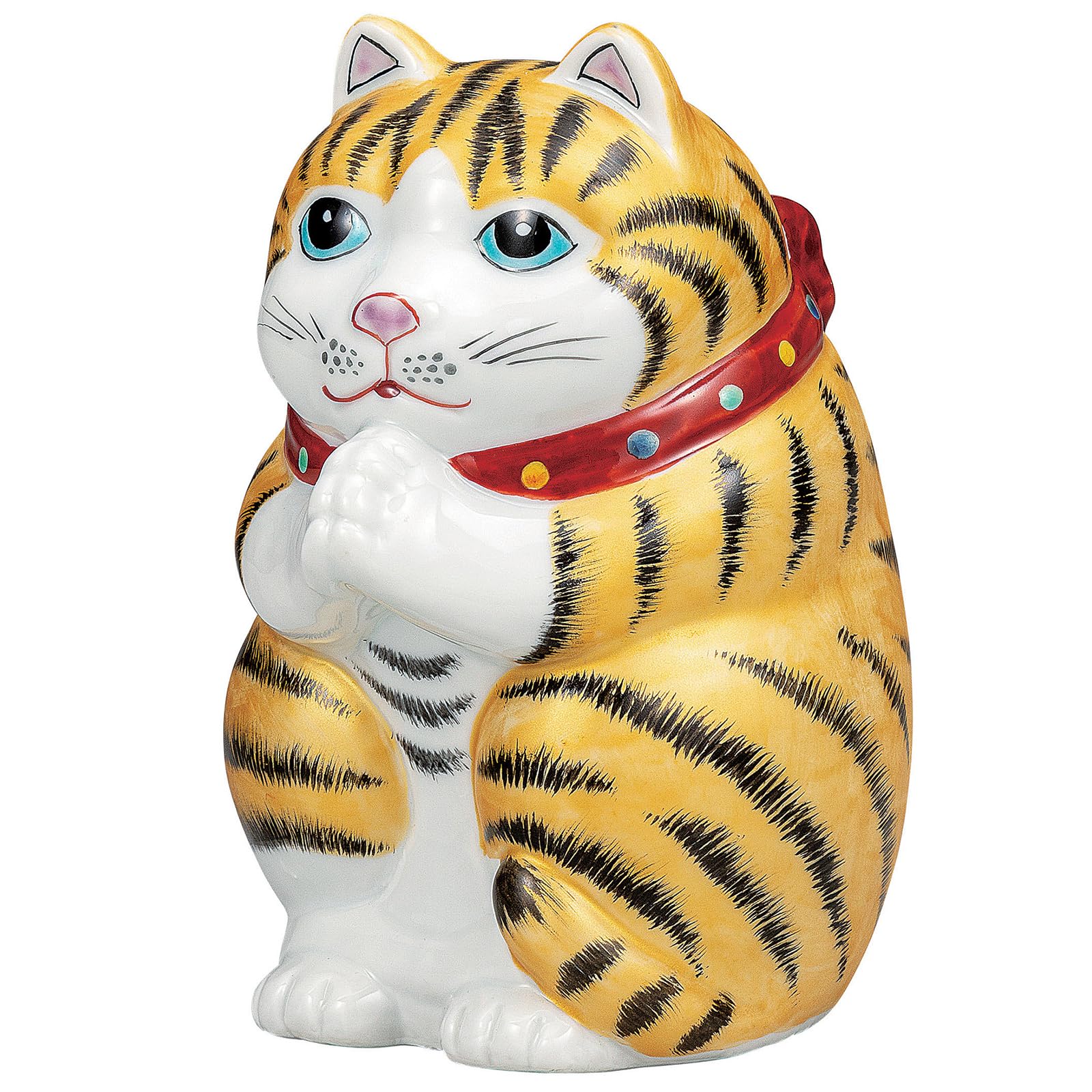 

Kutani Ware 16cm Size Maneki-neko Figurine, Tall, 5, Gold-Lit, K9-1621